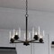 Vaxcel Park Ridge 5-Light Matte Black Chandelier, Clear Glass Shade, Pendant Fixture H0313 - alternate 6