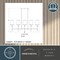 Vaxcel Camden 5 Light Matte Black Linear Chandelier Island Pendant Fixture White Fabric Shade H0289 - alternate 7