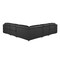 Homeroots Black Italian Leather Modular L Shaped Five Piece Corner Sectional 532759 - alternate 10