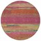 Homeroots 8' Blush Round Abstract Washable Indoor Outdoor Area Rug 608633 - alternate 9