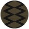Homeroots 8' Black And Beige Round Geometric Washable Indoor Outdoor Area Rug 598724 - alternate 6