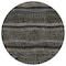 Homeroots 8' Taupe Charcoal And Gray Round Striped Washable Indoor Outdoor Area Rug 588252 - alternate 5