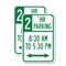 Signmission 2 Hour Parking 8:30 AM To 5:30 PM with double arrow, 12'' X 18'' 2 Signs, Heavy Gauge Aluminum, 2PK A-1218-2PACK-2566 - alternate 1