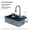 Wrightmaster 29.5 in. Drop-In Single Bowl Black Stainless Steel Kitchen Sink with Drain and Cutting Board ZOR-BL06-301808 - alternate 9