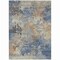 Homeroots 5' X 8' Denim Blue Beige And Charcoal Abstract Washable Indoor Outdoor Area Rug 630874 - alternate 8