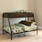 Homeroots 84" X 62" X 65" Twin Xl Over Queen Black Metal Tube Bunk Bed 286570 - alternate 4