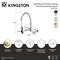 Kingston Brass Double-Handle Wall-Mount Pre-Rinse Bridge Kitchen Faucet, Brushed Brass GS8287CML - alternate 2