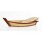 Homeroots 17in Natural and Brown Wood Sushi Boat Serving Tray 364376 - alternate 1