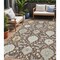 Homeroots 5' X 8' Brown Gray And Ivory Damask Washable Indoor Outdoor Area Rug 599401 - alternate 1