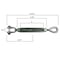 Hyw Products Drop Forged Hot Dipped Galvanized Steel Turnbuckle 1/4in x 4in Eye/Jaw 1011144 - alternate 4