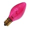 Ilc Replacement Incandescent Bulb, 7W, 130V, C7, Candelabra (E12), 4PK Christmas 7W Transparent Pink - alternate 5