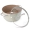 Korkmaz Granita 8 Liter Aluminum Nonstick Casserole with Lid in Tan A1262 - alternate 5