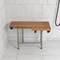 Homeroots 18" X 32" Brown Wall Mount Teak Rectangular Shower Bench With Legs 549360 - alternate 5