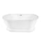 Kingston Brass 66-Inch Acrylic Oval Double Ended Pedestal Tub with Drain, No Faucet Drillings VTDE663124C422 - alternate 1