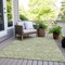 Homeroots 5' X 8' Green And Ivory Floral Washable Indoor Outdoor Area Rug 594618 - alternate 9