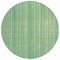 Homeroots 8' Aqua Beige And Teal Blue Round Striped Washable Indoor Outdoor Area Rug 616402 - alternate 5