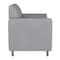Flash Furniture HERCULES Diplomat Gray LeatherSoft Loveseat with Clean Line-Stitched Frame and Chrome Legs BT-827-2-GY-CHR-GG - alternate 9