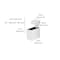 Dolle Cuadro 2.7 in. H X 0.9 in. W X 1.9 in. D White Metal Shelf Clips 16771 - alternate 3