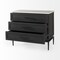 Homeroots 36" Black And White Solid Wood And Marble Three Drawer Dresser 391999 - alternate 7