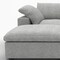 Homeroots 120" Light Gray Linen Blend Modular Sofa With Ottoman And Storage 714555 - alternate 5