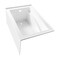 Kingston Brass 48" Acrylic Rectangular 3-Wall Alcove Tub, Left Hand Drain and Anti-Skid Surface, Glossy White VTAM4832L22D - alternate 6