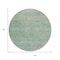 Homeroots 8' Teal Blue And Linen Round Oriental Washable Indoor Outdoor Area Rug 631139 - alternate 5