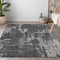 Homeroots 5' X 8' Black And Ivory Geometric Washable Indoor Outdoor Area Rug 594522 - alternate 8