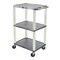Luxor 42''H 3-Shelf Utility Cart, Electric, Gray Shelves, Putty Legs UCPL1GYE - alternate 22