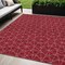 Homeroots 5' X 8' Red Black And Ivory Geometric Washable Indoor Outdoor Area Rug 596759 - alternate 1