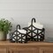 Homeroots Set Of Two Black Geometric Metal Baskets, 2PK 392155 - alternate 8