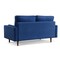 Homeroots 69" Blue Velvet Sofa And Toss Pillows With Dark Brown Legs 543706 - alternate 6