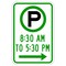 Sign Solutions Usa Parking Sign, 12 in W, Aluminum Sign, White DUS06DWT1218R7-23R - alternate 1