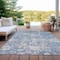 Homeroots 3' X 5' Blue And Denim Blue Floral Washable Indoor Outdoor Area Rug 609528 - alternate 8