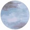 Homeroots 8' Sky Blue Gray And Ivory Round Abstract Washable Indoor Outdoor Area Rug 616858 - alternate 8