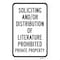 Signmission Soliciting And Or Distribution Of Literature Prohi Aluminum, 18" x 24", A-1824-24724 A-1824-24724 - alternate 3
