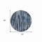 Homeroots 8' Navy Blue And Denim Blue Round Striped Washable Indoor Outdoor Area Rug 608954 - alternate 7