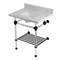 Kingston Brass 30-Inch Carrara Marble Console Sink with Acrylic Legs and Shelf, 8-Inch, 3-Hole KVPB30MASQB0 - alternate 1