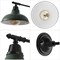 Jonathan Y Wallace 12.3 in. 1-Light Farmhouse Industrial Iron LED Victorian Arm Outdoor Sconce, Matte Green/Blac JYL7615L - alternate 7