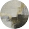 Homeroots 8' Khaki Light Green And Black Round Abstract Washable Indoor Outdoor Area Rug 603031 - alternate 8