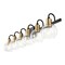Jonathan Y Marais 44.25" 6-Light Iron/Glass Rustic Vintage LED Vanity Light, Black/Brass Gold JYL3557A - alternate 1