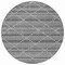 Homeroots 8' Gray And Silver Round Geometric Washable Indoor Outdoor Area Rug 610711 - alternate 8