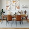 Leisuremod Tule Dining Side Chair with Velvet Seat and Steel Frame, Walnut/Beige, 4PK TCWN18BG4 - alternate 9