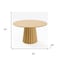 Homeroots 52" Brown Solid Wood Pedestal Base Round Top Dining Table 721023 - alternate 5