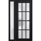 Vdomdoors Front Exterior Prehung FiberGlass Door Frosted Glass / Manux 8312 Matte Black / Sidelight Exterior MANUX8312EXD-BLK-W36+12 x H80-LH - alternate 5