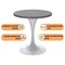 Leisuremod Round 27.56 in W, 29.35 in L, Stone/Stainless Steel, Grey VT20W-27GRS - alternate 9