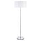 Homeroots 61" Nickel Two Light Floor Lamp With White Frosted Glass Drum Shade 523575 - alternate 1