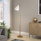 Homeroots 68" Brass Adjustable Reading Floor Lamp With White Frosted Glass Dome Shade 523563 - alternate 9
