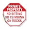 Signmission Private Property No Sitting or Clim, 10 Inch X 10 Inch, Vinyl Decal OC-D-10-154 - alternate 1