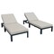 Leisuremod Chelsea Modern Outdoor Chaise Lounge Chair With Beige Cushions CLBL-77BG2 - alternate 1