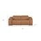 Homeroots 76in Chestnut and Silver Italian Leather Power Reclining Loveseat 720516 - alternate 9